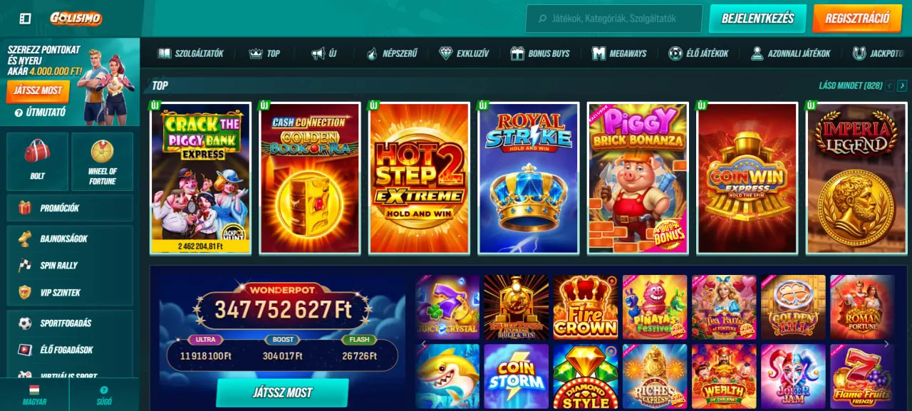 Golisimo Casino Felület
